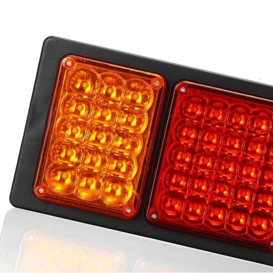 2Pcs 24V 55LED Car Tail Lights Indicator Reversing Lamps For Trailer Truck