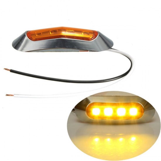 2W ABS LED Side Marker Light Tail Lamp Indicator Universial for Trailer Truck Boat