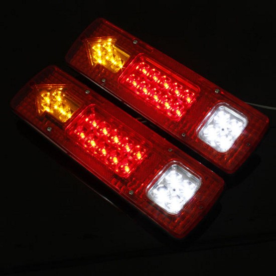 2X 12V 19 LED Car Truck Rear Light Indicator Lamp Yellow