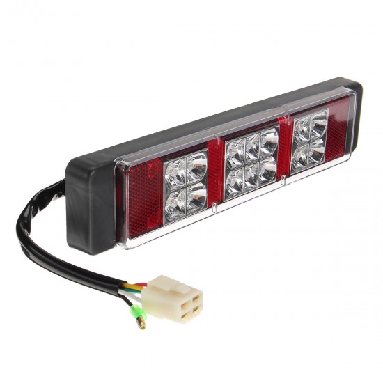 2pcs 12V 14LED Three Color Car Rear Tail Lights Bake Stop Turn Lamp for Tailer Truck Boat Caravans