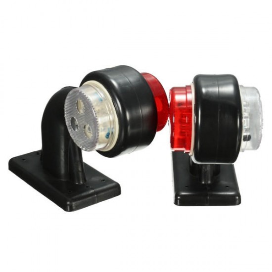 2pcs 5W 10-30V LED Side Maker Light Stalk Indicator Lamp for Truck Trailer Lorry Van 2pcs 5W 10-30V LED Side Maker Light Stalk Indicator Lamp for Truck Trailer Lorry Van