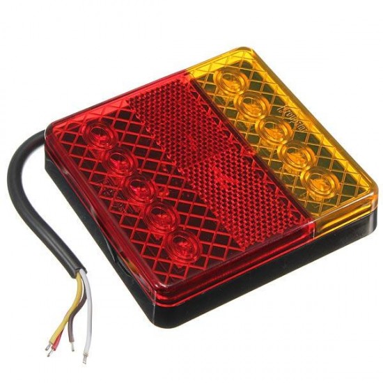 2x 10LED Trailer Truck Ute Stop Rear Tail Indicator Light E-Marked