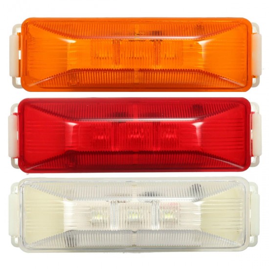 3 LED 12V Truck Trailer Lorry Side Marker Light Lamp Red Amber White