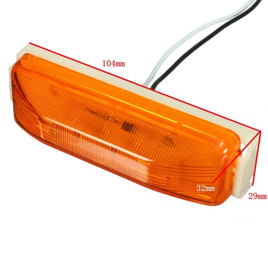 3 LED 12V Truck Trailer Lorry Side Marker Light Lamp Red Amber White