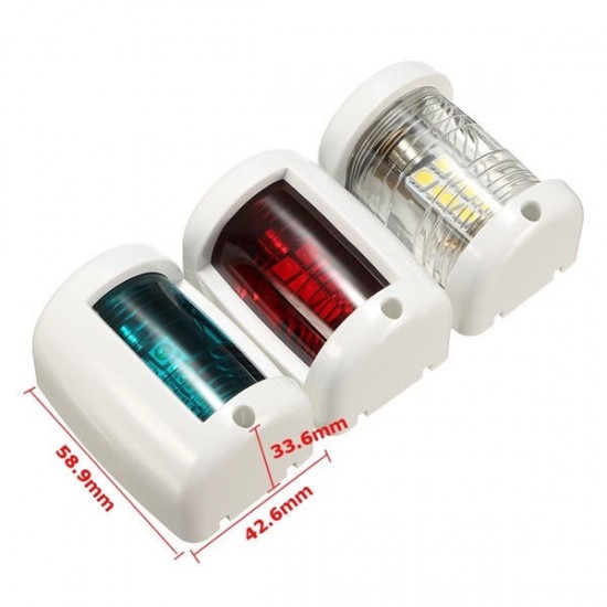 3pcs 1W Navigation Signal Light For Mini Marine Boat Yacht Masthead Starboard Port 3pcs 1W Navigation Signal Light For Mini Marine Boat Yacht Masthead Starboard Port