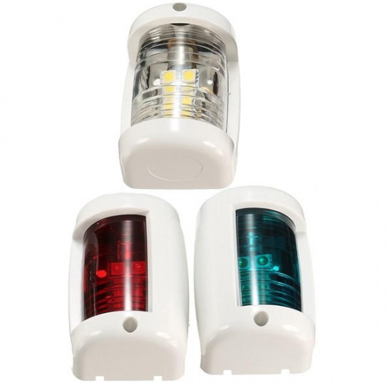 3pcs 1W Navigation Signal Light For Mini Marine Boat Yacht Masthead Starboard Port