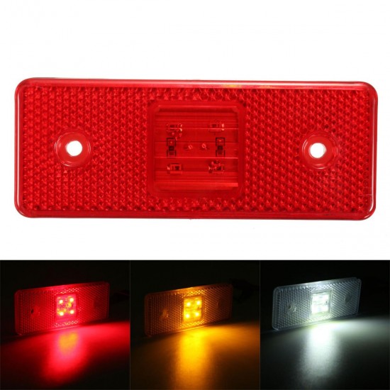 4 LED 24V Truck Trailer Lorry Side Marker Light Lamp Amber White Red 4 LED 24V Truck Trailer Lorry Side Marker Light Lamp Amber White Red