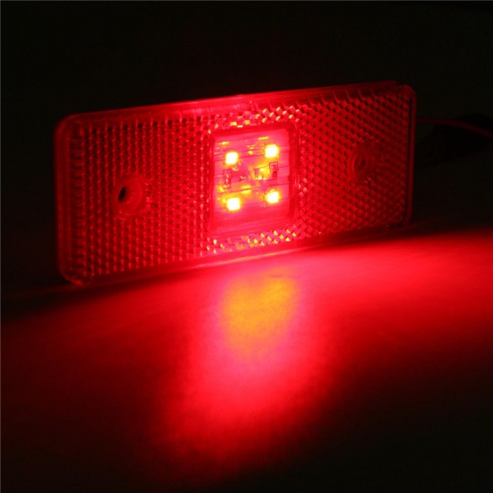 4 LED 24V Truck Trailer Lorry Side Marker Light Lamp Amber White Red 4 LED 24V Truck Trailer Lorry Side Marker Light Lamp Amber White Red