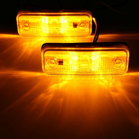 4 LED Side Marker Light Indicator Lamp for Bus Truck Trailer Lorry Caravan 12~24V E8 4 LED Side Marker Light Indicator Lamp for Bus Truck Trailer Lorry Caravan 12~24V E8