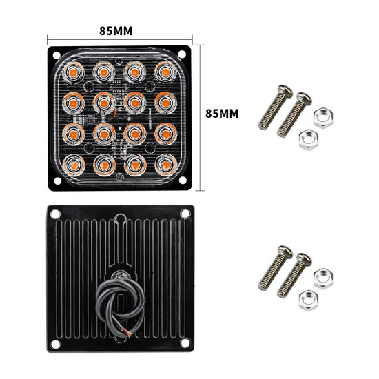 48W 16-LED Side Strobe Light Flash Light Aluminum White/Yellow/Red/Blue DC 12V-24V For Car SUV Vans Trucks 48W 16-LED Side Strobe Light Flash Light Aluminum White/Yellow/Red/Blue DC 12V-24V For Car SUV Vans Trucks