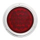 4Inch 24V Chrome 24LED Car Reverse Indicator Tail Light Lamp Round for Truck Trailer Boat