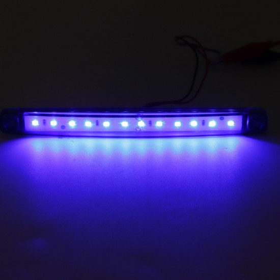 5pcs 172mm 12 LED Side Maker Light Bar Strip Lamp 12-24V for Truck Trailer Lorry