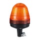 60 LED Rotating Flashing Light Amber Beacon DIN Pole Mount Tractor Warning Light Lamp 12/24V