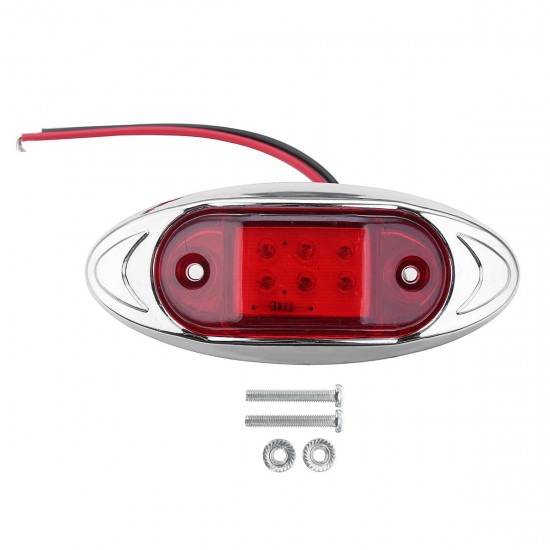 LED Chrome Side Marker Indicator Lights Lamps 24V 10cm for Truck Trailer Lorry