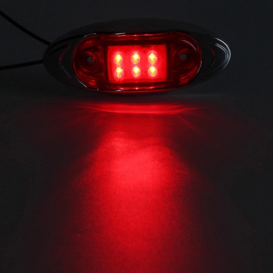 LED Chrome Side Marker Indicator Lights Lamps 24V 10cm for Truck Trailer Lorry LED Chrome Side Marker Indicator Lights Lamps 24V 10cm for Truck Trailer Lorry