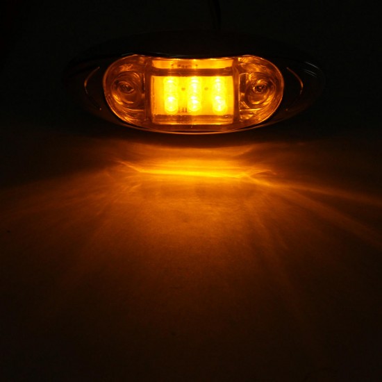 LED Chrome Side Marker Indicator Lights Lamps 24V 10cm for Truck Trailer Lorry LED Chrome Side Marker Indicator Lights Lamps 24V 10cm for Truck Trailer Lorry