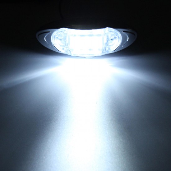 LED Chrome Side Marker Indicator Lights Lamps 24V 10cm for Truck Trailer Lorry