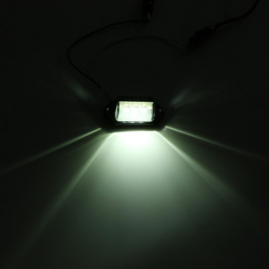 LED License Number Plate Lights Lamp 10-30V White 1PCS For Car Truck Tail Trailer