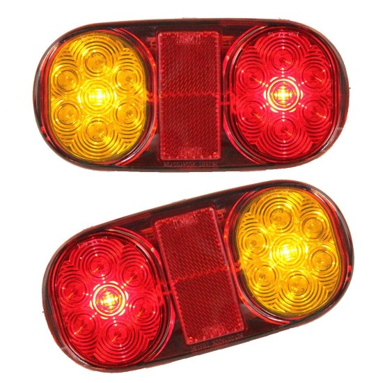 LED Rear Tail Lights Turn Signal Lamps Waterproof 12V 2PCS for Boat Trailer UTE Camper Truck