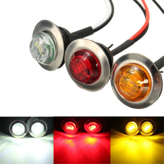 LED Side Marker Light Bulb Lamp Turn Signal Indicator Light Truck Trailer Amber Red White