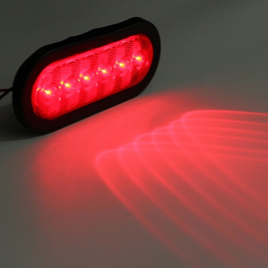 LED Stop Lights Side Marker Turn Signal Lamp Surface Mount Oval 17x8.2cm for Trailer Truck