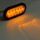 LED Stop Lights Side Marker Turn Signal Lamp Surface Mount Oval 17x8.2cm for Trailer Truck