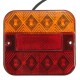 LED Taillight Turn Signal Lights Brake Stop Lamp Red Amber 10-30V 9.3x10.2cm for Truck Trailer LED Taillight Turn Signal Lights Brake Stop Lamp Red Amber 10-30V 9.3x10.2cm for Truck Trailer