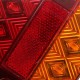 LED Taillight Turn Signal Lights Brake Stop Lamp Red Amber 10-30V 9.3x10.2cm for Truck Trailer LED Taillight Turn Signal Lights Brake Stop Lamp Red Amber 10-30V 9.3x10.2cm for Truck Trailer