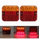 LED Taillight Turn Signal Lights Brake Stop Lamp Red Amber 10-30V 9.3x10.2cm for Truck Trailer LED Taillight Turn Signal Lights Brake Stop Lamp Red Amber 10-30V 9.3x10.2cm for Truck Trailer