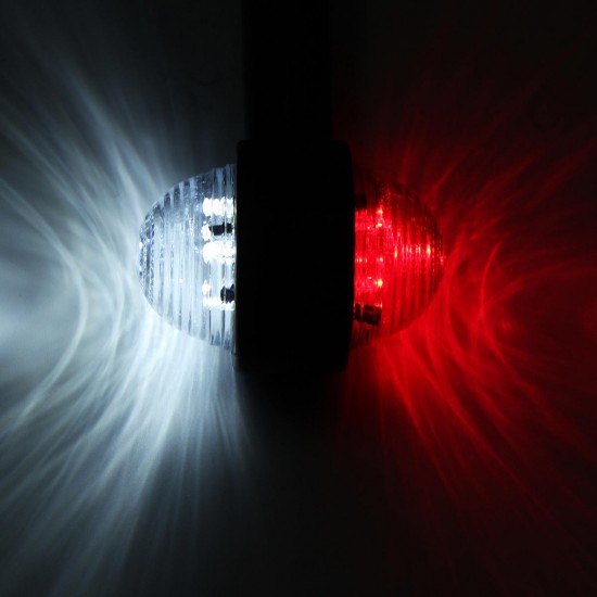 Left LED Double Side Marker Clearance Lights Turn Lamp Red&White Color for Truck Trailer Caravan Left LED Double Side Marker Clearance Lights Turn Lamp Red&White Color for Truck Trailer Caravan