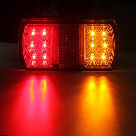 Pair 12LED Trailer Truck Stop Rear Tail Indicator Light E-Marked 12V Pair 12LED Trailer Truck Stop Rear Tail Indicator Light E-Marked 12V