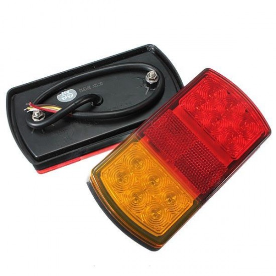Pair 12LED Trailer Truck Stop Rear Tail Indicator Light E-Marked 12V Pair 12LED Trailer Truck Stop Rear Tail Indicator Light E-Marked 12V