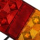 Pair 24V 8LED Brake Tail Light Turn Signal Lamp for Trailer Truck Lorry