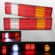 Pair 24V LED Car Rear Tail Light Truck Lorry Trailer Reverse Turn Lamp Indicator