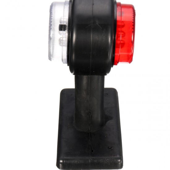 Pair LED Double Side Marker Clearance Lights Lamp Red White for 12V 24V Truck Trailer Caravan