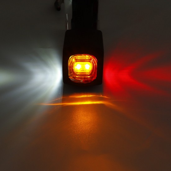 Pair LED Double Side Marker Light Stalk Indicator Lamp For 12V 24V Truck Trailer Lorry Carvan