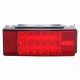 Pair LED Rectangle Stud Stop Turn Tail Lights Waterproof Red for Truck Trailer Boat