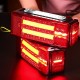 Pair LED Rectangle Stud Stop Turn Tail Lights Waterproof Red for Truck Trailer Boat