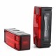 Pair LED Rectangle Stud Stop Turn Tail Lights Waterproof Red for Truck Trailer Boat Pair LED Rectangle Stud Stop Turn Tail Lights Waterproof Red for Truck Trailer Boat