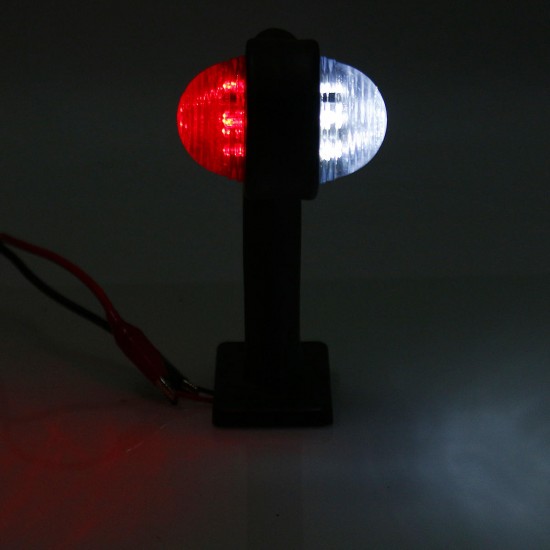 Pair LED Side Marker Lights Indicator Lamp 12V/24V Red White for Car Truck Trailer Lorry Van