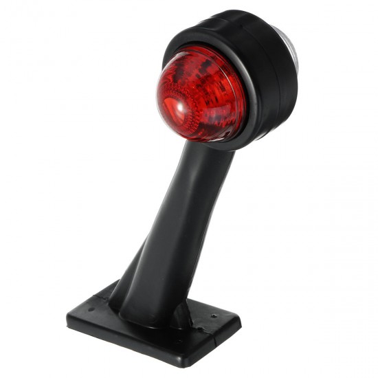 Right LED Double Side Marker Clearance Lights Turn Lamp Red&White Color for Truck Trailer Caravan