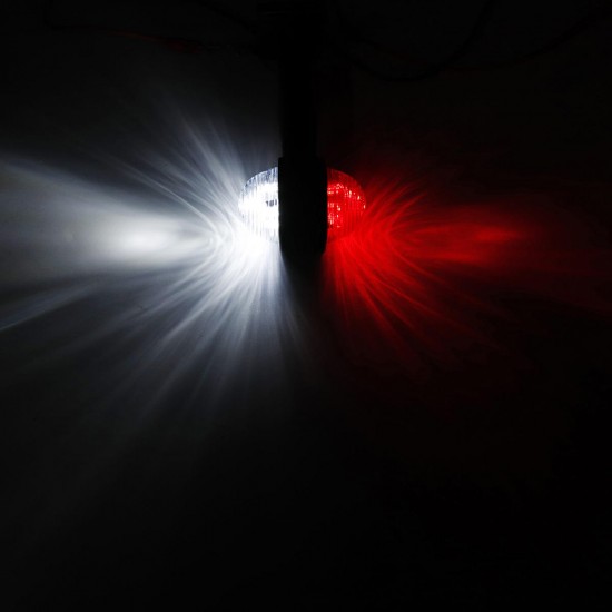 Right LED Double Side Marker Clearance Lights Turn Lamp Red&White Color for Truck Trailer Caravan Right LED Double Side Marker Clearance Lights Turn Lamp Red&White Color for Truck Trailer Caravan