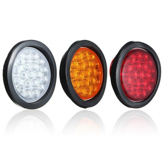 Round Reflector Rear Tail Brake Stop Marker Light Indicator for Truck Trailers
