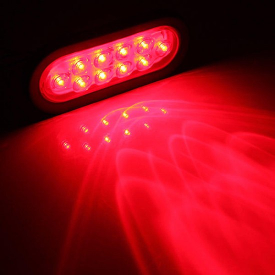 Sealed 6 Inch Oval 10 LED Car Tail Light Rear Stop Turn Lamp Sealed 6 Inch Oval 10 LED Car Tail Light Rear Stop Turn Lamp