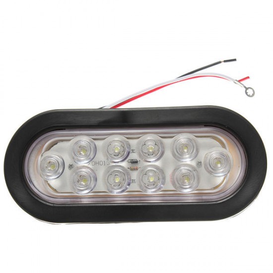 Sealed 6 Inch Oval 10 LED Car Tail Light Rear Stop Turn Lamp