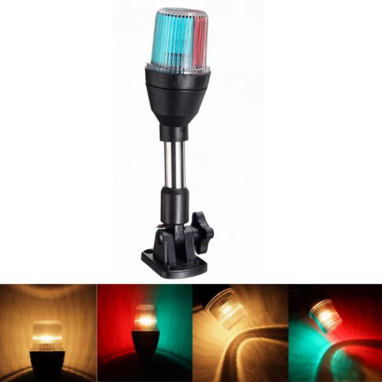 White Adjustable Lamp Holder Shoreline Marine Fold Down Stern Anchor Light Pontoon Boat Signal Light White Adjustable Lamp Holder Shoreline Marine Fold Down Stern Anchor Light Pontoon Boat Signal Light