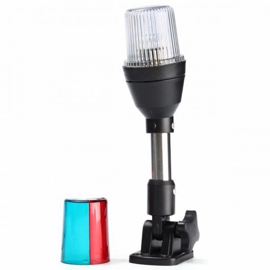 White Adjustable Lamp Holder Shoreline Marine Fold Down Stern Anchor Light Pontoon Boat Signal Light White Adjustable Lamp Holder Shoreline Marine Fold Down Stern Anchor Light Pontoon Boat Signal Light