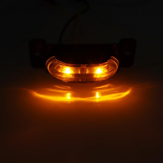 Yellow 24V LED Side Marker Lights License Plate Lamp Piranha Style with stand for Truck Trailer Yellow 24V LED Side Marker Lights License Plate Lamp Piranha Style with stand for Truck Trailer