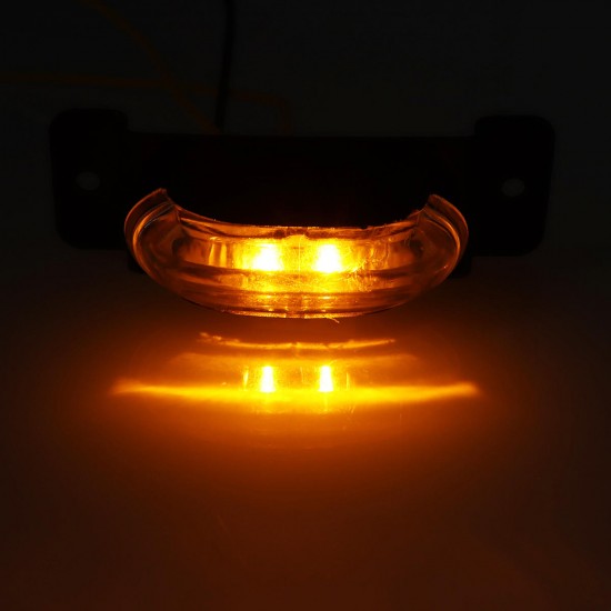 Yellow 24V LED Side Marker Lights License Plate Lamp Piranha Style with stand for Truck Trailer Yellow 24V LED Side Marker Lights License Plate Lamp Piranha Style with stand for Truck Trailer