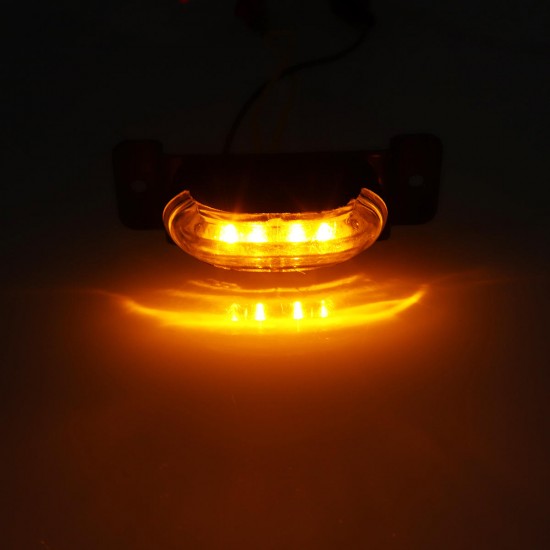 Yellow 24V LED Side Marker Lights License Plate Lamp Piranha Style with stand for Truck Trailer Yellow 24V LED Side Marker Lights License Plate Lamp Piranha Style with stand for Truck Trailer